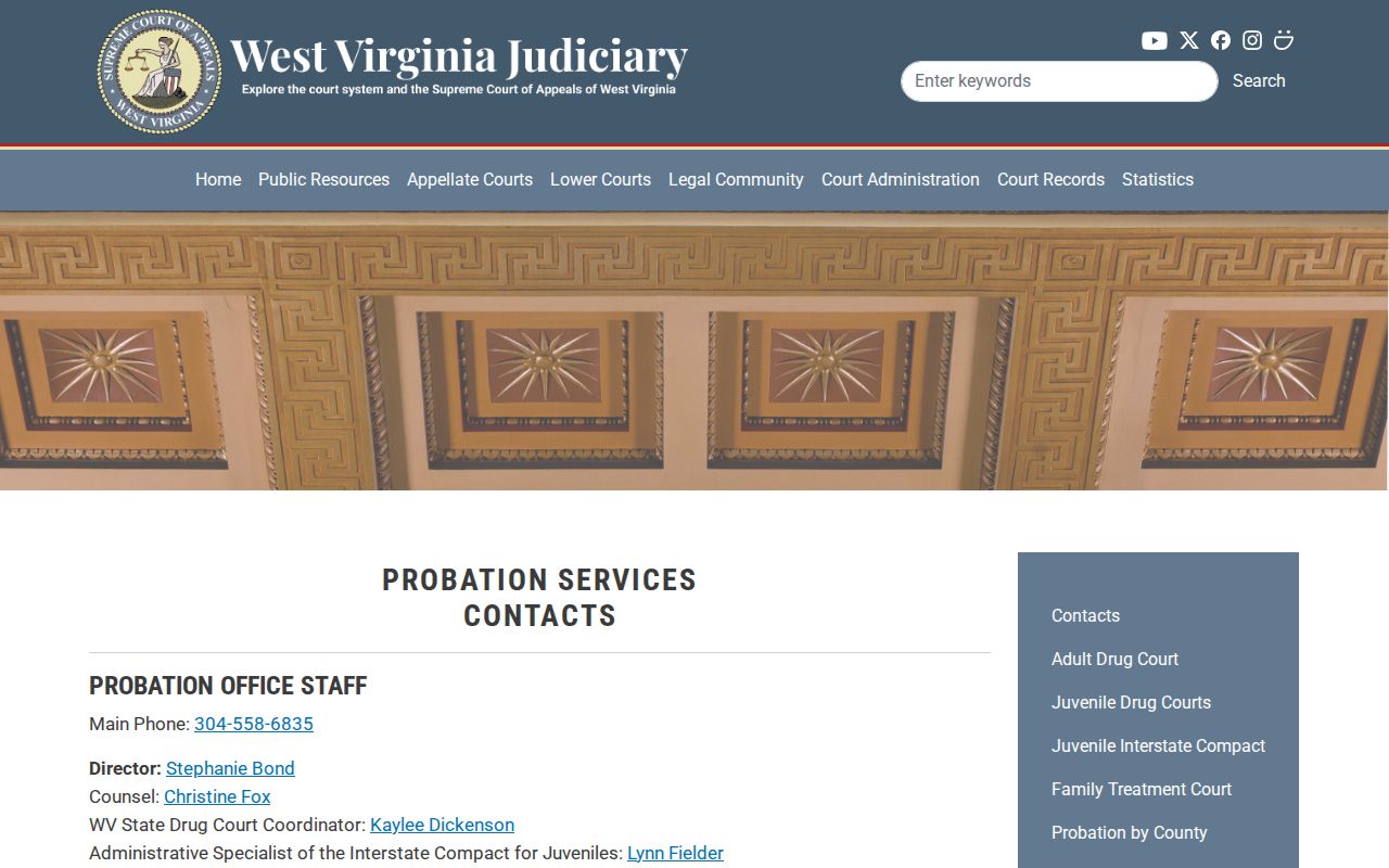 Mercer County probation contacts for post-release supervision records