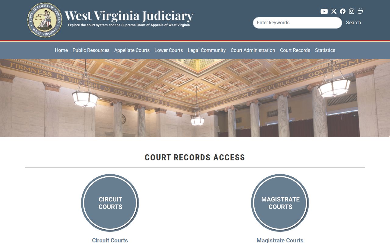 Mercer County release verification through official Circuit and Magistrate court searches